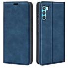 For OPPO K9 Pro Retro-skin Business Magnetic Suction Leather Case with Holder & Card Slots & Wallet(Dark Blue) - 1