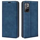 For Xiaomi Redmi Note 11 Retro-skin Magnetic Suction Leather Case with Holder & Card Slots & Wallet(Dark Blue) - 1