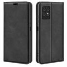 For OPPO Realme 8i Retro-skin Magnetic Suction Leather Case with Holder & Card Slots & Wallet(Black) - 1