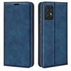 For OPPO Realme 8i Retro-skin Magnetic Suction Leather Case with Holder & Card Slots & Wallet(Dark Blue) - 1