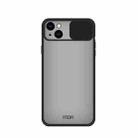 For iPhone 13 MOFI Translucent Frosted PC + TPU Phone Case(Black) - 1