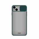 For iPhone 13 MOFI Translucent Frosted PC + TPU Phone Case(Green) - 1