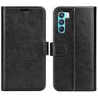 For OPPO K9 Pro R64 Texture Single Horizontal Flip Protective Case with Holder & Card Slots & Wallet& Photo Frame(Black) - 1