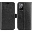 For Xiaomi Redmi Note 11 R64 Texture Single Horizontal Flip Protective Case with Holder & Card Slots & Wallet & Photo Frame(Black) - 1