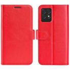 For OPPO Realme 8i R64 Texture Single Horizontal Flip Protective Case with Holder & Card Slots & Wallet & Photo Frame(Red) - 1