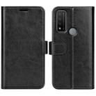 For TCL 20 R 5G R64 Texture Single Horizontal Flip Phone Protective Case with Holder & Card Slots & Wallet& Photo Frame(Black) - 1