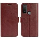 For TCL 20 R 5G R64 Texture Single Horizontal Flip Phone Protective Case with Holder & Card Slots & Wallet& Photo Frame(Brown) - 1