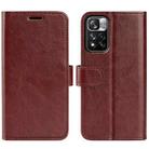 For Xiaomi Redmi Note 11 Pro / Note 11 Pro+ R64 Texture Single Horizontal Flip Protective Case with Holder & Card Slots & Wallet & Photo Frame(Brown) - 1