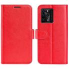 For ZTE Blade V30 R64 Texture Single Horizontal Flip Phone Protective Case with Holder & Card Slots & Wallet& Photo Frame(Red) - 1