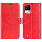 For OPPO Realme Narzo 50i R64 Texture Single Horizontal Flip Protective Case with Holder & Card Slots & Wallet & Photo Frame(Red) - 1