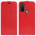 For TCL 20 R 5G R64 Texture Single Vertical Flip Leather Phone Protective Case with Card Slots & Photo Frame(Red) - 1