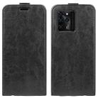 For ZTE Blade V30 R64 Texture Single Vertical Flip Leather Protective Case with Card Slots & Photo Frame(Black) - 1