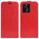 For ZTE Blade V30 R64 Texture Single Vertical Flip Leather Protective Case with Card Slots & Photo Frame(Red) - 1