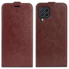 For Samsung Galaxy F22 R64 Texture Single Vertical Flip Leather Protective Case with Card Slots & Photo Frame(Brown) - 1