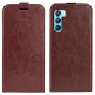 For OPPO K9 Pro R64 Texture Single Vertical Flip Leather Protective Case with Card Slots & Photo Frame(Brown) - 1
