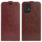 For OPPO Realme 8i R64 Texture Single Vertical Flip Leather Protective Case with Card Slots & Photo Frame(Brown) - 1