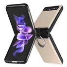 For Samsung Galaxy Z Flip Litchi Folding  Ring Buckle Phone Case(Gray) - 1