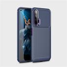 Beetle Series Carbon Fiber Texture Shockproof TPU Case for Huawei Honor 20 Pro(Blue) - 1