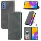 For Samsung Galaxy M52 5G Retro Skin Feel Magnetic Horizontal Flip Leather Case with Holder & Card Slots & Wallet & Photo Frame(Gray) - 1