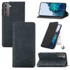 For Samsung Galaxy S22 5G Retro Skin Feel Magnetic Horizontal Flip Leather Case with Holder & Card Slots & Wallet & Photo Frame(Black) - 1