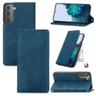 For Samsung Galaxy S22 5G Retro Skin Feel Magnetic Horizontal Flip Leather Case with Holder & Card Slots & Wallet & Photo Frame(Blue) - 1
