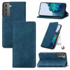 For Samsung Galaxy S22+ 5G Retro Skin Feel Magnetic Horizontal Flip Leather Case with Holder & Card Slots & Wallet & Photo Frame(Blue) - 1