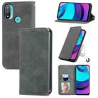 For Motorola Moto E20 Retro Skin Feel Magnetic Horizontal Flip Leather Case with Holder & Card Slots & Wallet & Photo Frame(Gray) - 1