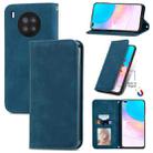 For Huawei nova 8i Retro Skin Feel Magnetic Horizontal Flip Leather Case with Holder & Card Slots & Wallet & Photo Frame(Blue) - 1