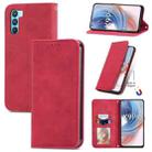 For OPPO  K9 Pro Retro Skin Feel Magnetic Horizontal Flip Leather Case with Holder & Card Slots & Wallet & Photo Frame(Red) - 1