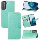 For Samsung Galaxy S22 5G Mandala Flower Embossed Horizontal Flip Leather Case with Holder & Card Slots & Wallet & Lanyard(Green) - 1