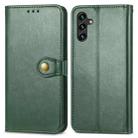 For Samsung Galaxy A13 5G Solid Color Leather Buckle Phone Case(Green) - 1