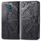 Butterfly Love Flowers Embossing Horizontal Flip Leather Case for OPPO Reno, with Holder & Card Slots & Wallet & Lanyard(Black) - 1