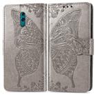 Butterfly Love Flowers Embossing Horizontal Flip Leather Case for OPPO Reno, with Holder & Card Slots & Wallet & Lanyard(Gray) - 1