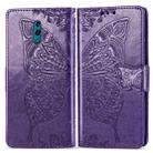 Butterfly Love Flowers Embossing Horizontal Flip Leather Case for OPPO Reno, with Holder & Card Slots & Wallet & Lanyard(Dark Purple) - 1