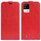 For OPPO Realme Narzo 50i R64 Texture Vertical Flip Leather Case with Card Slots & Photo Frame(Red) - 1