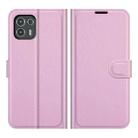 For Motorola Edge 20 lite 5G Litchi Texture Horizontal Flip Phone Protective Case with Holder & Card Slots & Wallet(Pink) - 1