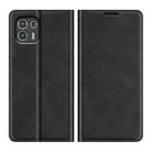 For Motorola Edge 20 lite Retro-skin Business Magnetic Suction Phone Leather Case with Holder & Card Slots & Wallet(Black) - 1