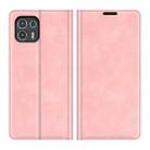 For Motorola Edge 20 lite Retro-skin Business Magnetic Suction Phone Leather Case with Holder & Card Slots & Wallet(Pink) - 1