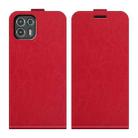 For Motorola Edge 20 lite R64 Texture Single Vertical Flip Leather Phone Protective Case with Card Slots & Photo Frame(Red) - 1