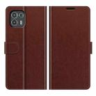 For Motorola Edge 20 lite R64 Texture Single Horizontal Flip Phone Protective Case with Holder & Card Slots & Wallet& Photo Frame(Brown) - 1