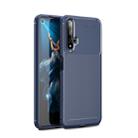 Beetle Series Carbon Fiber Texture Shockproof TPU Case for Huawei Honor 20(Blue) - 1