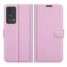 For Motorola Edge 20 Pro 5G Litchi Texture Horizontal Flip Phone Protective Case with Holder & Card Slots & Wallet(Pink) - 1