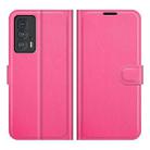 For Motorola Edge 20 Pro 5G Litchi Texture Horizontal Flip Phone Protective Case with Holder & Card Slots & Wallet(Rose red) - 1