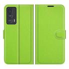 For Motorola Edge 20 Pro 5G Litchi Texture Horizontal Flip Phone Protective Case with Holder & Card Slots & Wallet(Green) - 1