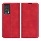 For Motorola Edge 20 Pro Retro-skin Business Magnetic Suction Phone Leather Case with Holder & Card Slots & Wallet(Red) - 1