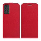 For Motorola Edge 20 Pro R64 Texture Single Vertical Flip Leather Phone Protective Case with Card Slots & Photo Frame(Red) - 1