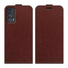 For Motorola Edge 20 Pro R64 Texture Single Vertical Flip Leather Phone Protective Case with Card Slots & Photo Frame(Brown) - 1