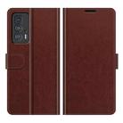 For Motorola Edge 20 Pro R64 Texture Single Horizontal Flip Phone Protective Case with Holder & Card Slots & Wallet& Photo Frame(Brown) - 1