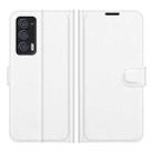 For Motorola Edge 2021 Litchi Texture Horizontal Flip Phone Protective Case with Holder & Card Slots & Wallet(White) - 1