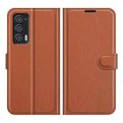 For Motorola Edge 2021 Litchi Texture Horizontal Flip Phone Protective Case with Holder & Card Slots & Wallet(Brown) - 1